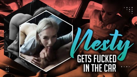 Nesty gets fucked in the car